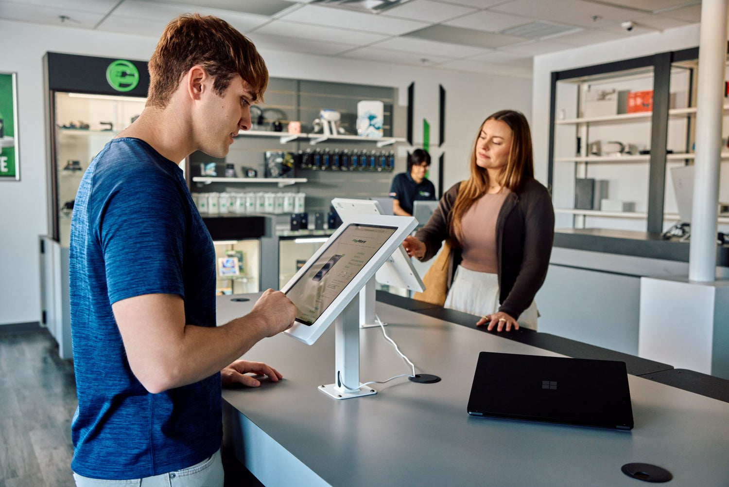 customers shopping in paymore

